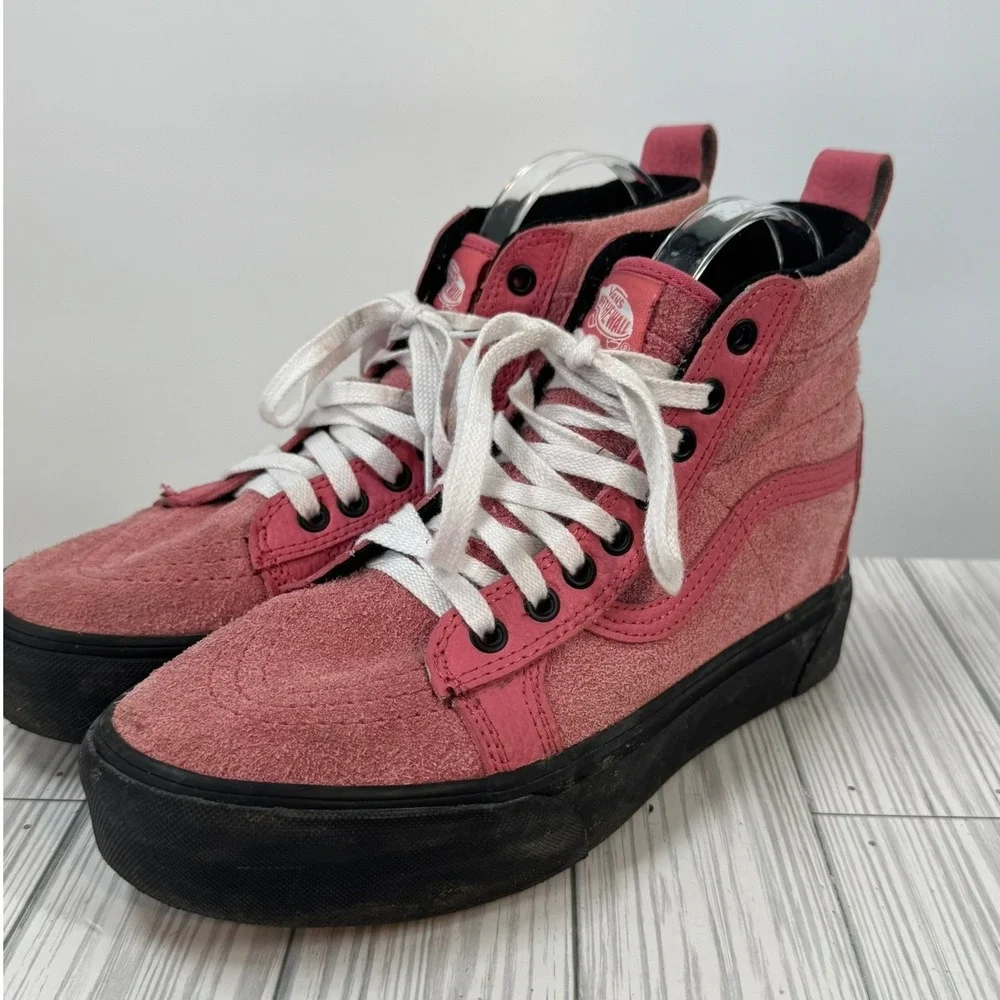Vans‎ Sk8 Hi MTE Platform Desert Rose High Top Suede Pink  Sneakers Women's 8.5